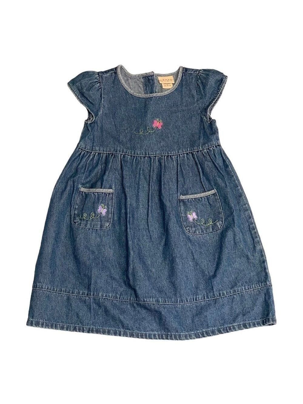 Vintage J Khaki Kids Denim Dress Size 5